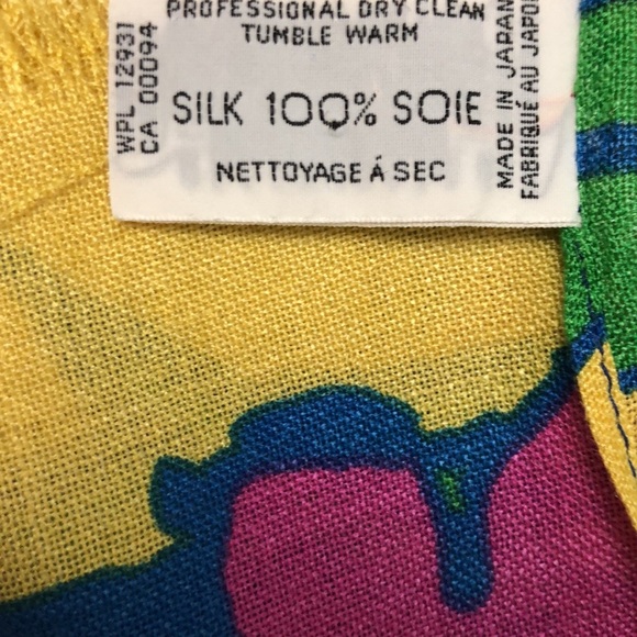 VTG Liz Claiborne Timeless Oblong Scarf Silk. Japan - Picture 3 of 13